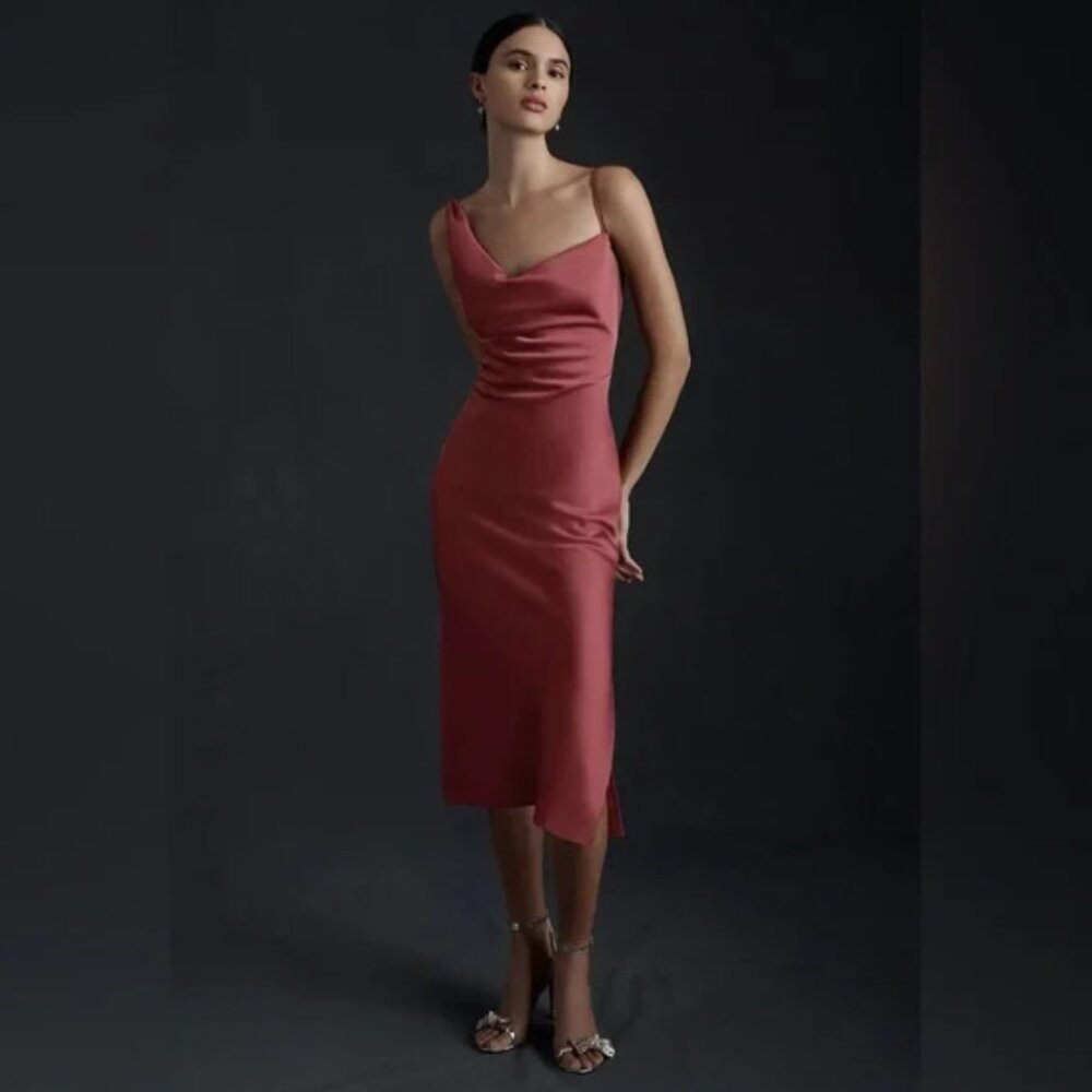 BHLDN Satin Midi Dress